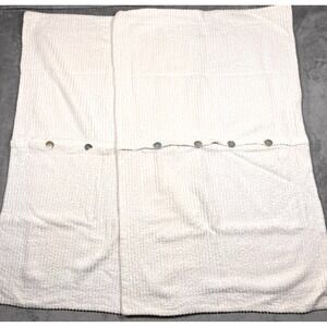 Bella Notte Linens White Waffle Weave Euro Sham King Size Flax Mother of Pearl